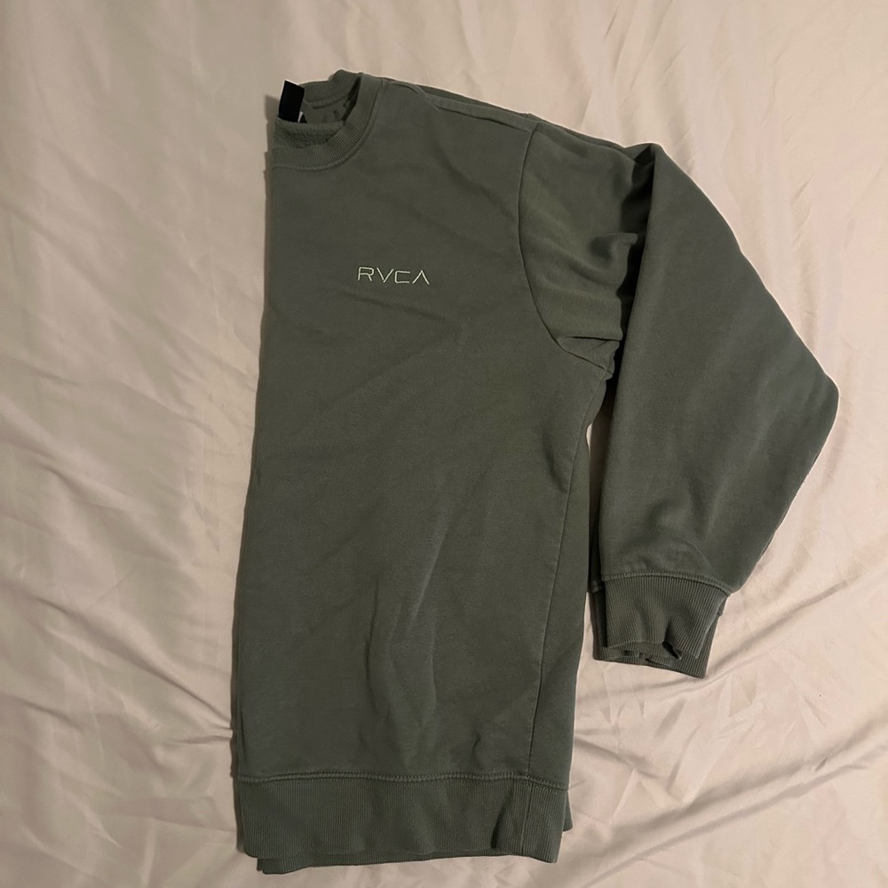 RVCA Men's Olive Crewneck Sweater